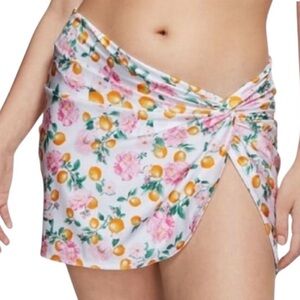 Victoria's Secret Swim Mini Sarong Cover-Up Size M/L Mini Skirt Lemon Print